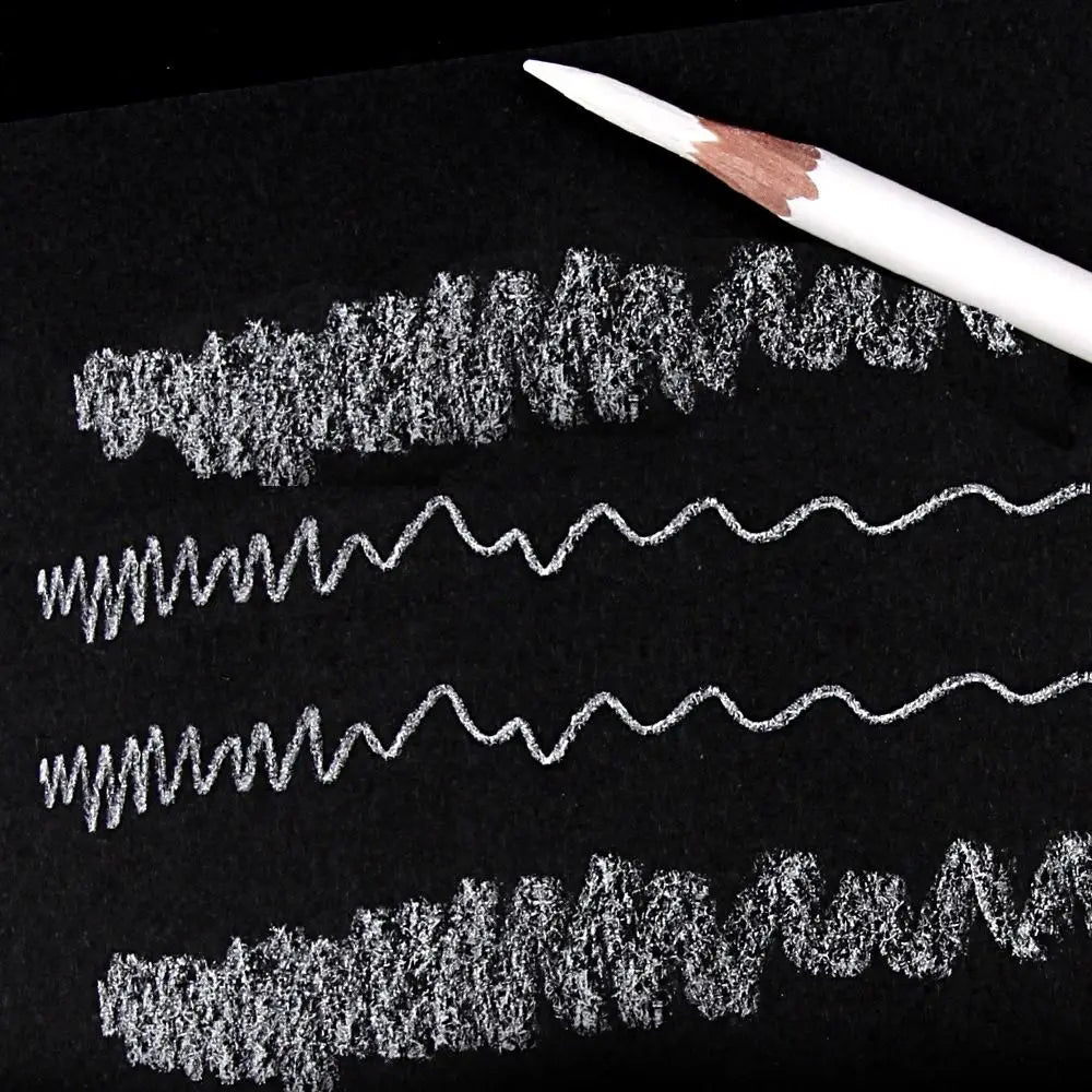 3Pcs Art Supplies Charcoal Pencils Set Drawing Pencil Soft/Medium/Hard Black White Charcoal Pencil