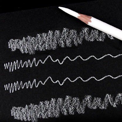 3Pcs Art Supplies Charcoal Pencils Set Drawing Pencil Soft/Medium/Hard Black White Charcoal Pencil