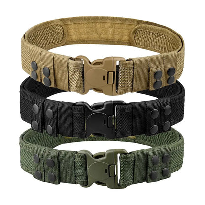 Men's Belt Outdoor Camouflage Tactical Belt Oxford Cloth Belt Mountaineering Belt Nylon Wide Waist Belt Work Belt Neutral Belts