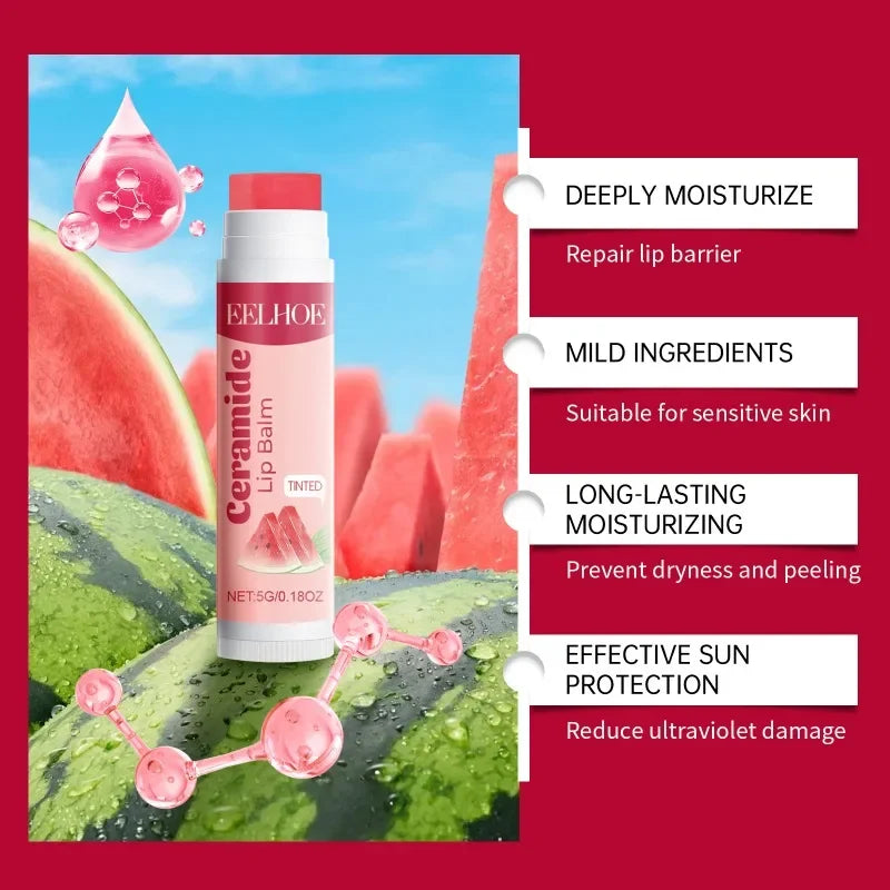 Ceramide Lip Balm Mild Ingredient Waterproof Long Lasting Moisturizing Lips Reduce Fine Line Exfoliating Lip Care Repair Product