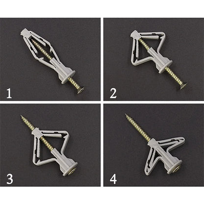 50/100Pcs Expansion Drywall Anchor Kit With Screws Self Drilling Wall Home Pierced Special For Nylon Plastic Gypsum Board 앙카