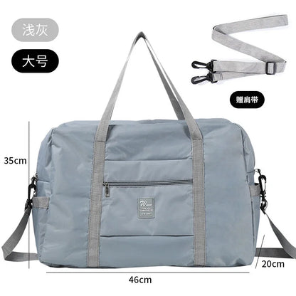 2025 Newest Moving Luggage Bag Hand-held Drawbar Travel Bag Women's Business Foldable Travel Clothing Storage Bag