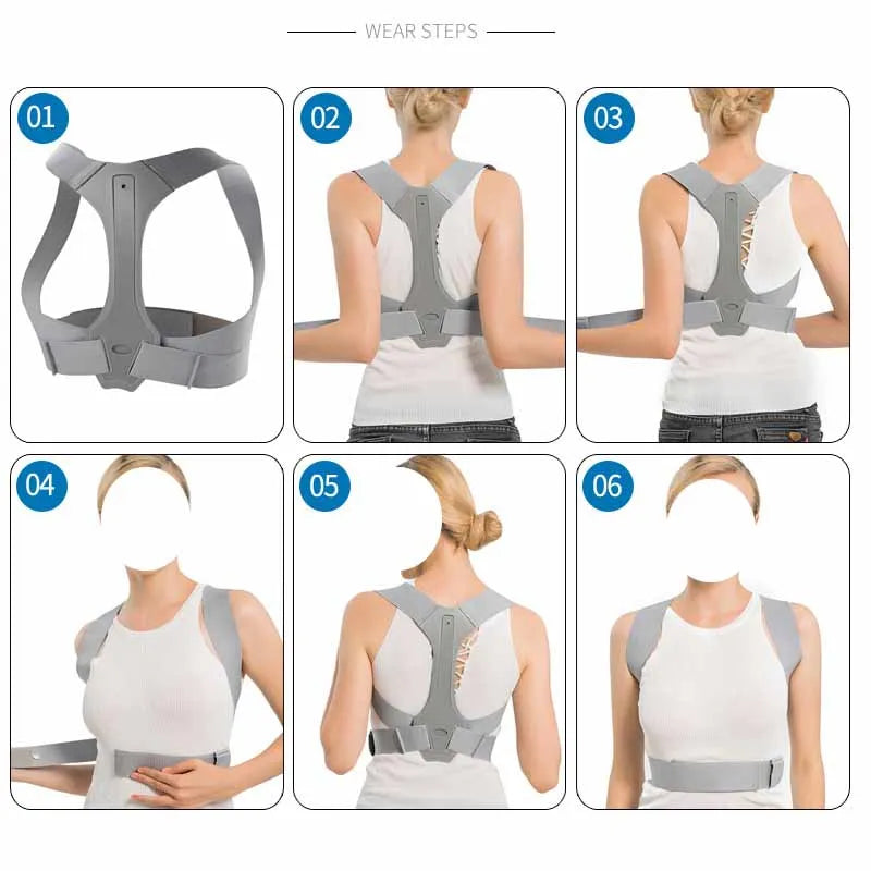 Posture Corrector Upper Posture Brace for Support Providing Shoulder-Neck-Back Relief Pain Adjustable for Men and Women