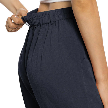 Womens Casual Wide Leg Pants High Waisted Button Down Straight Long Trousers Palazzo Pants Elegant Woman Flared Pants Youthful