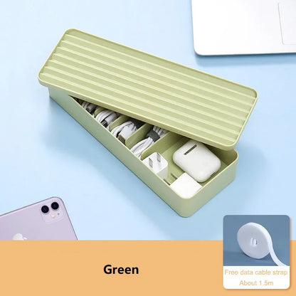 Cable Storage Box Dustproof Power Cable Storage  Wire Manager  Desktop Charging Cable Collect Box