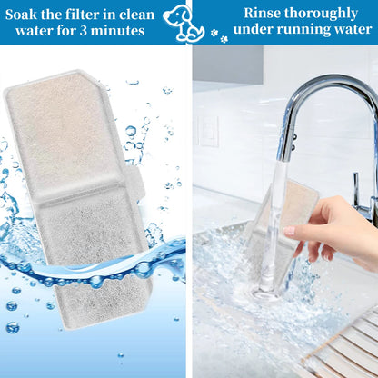 6/12Pcs Cat Fountain Filters Set Pet Water Fountain Filters Replacement Activated Carbon Filter Cat Dog Drinking Fountain Filter