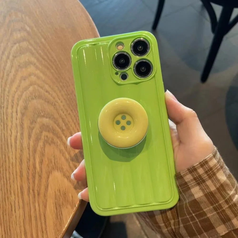 3D Simulated Button Phone Stand New Adhesive Phone Grip Phone Stand Cute Adhesive Retractable Phone Stand