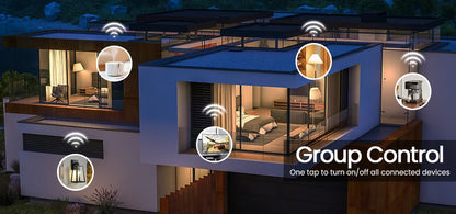 16A Smart Plug with Bluetooth App Control Power Monitoring Timer Countdown Group Voice Control PowerOff Memory Works with Alexa