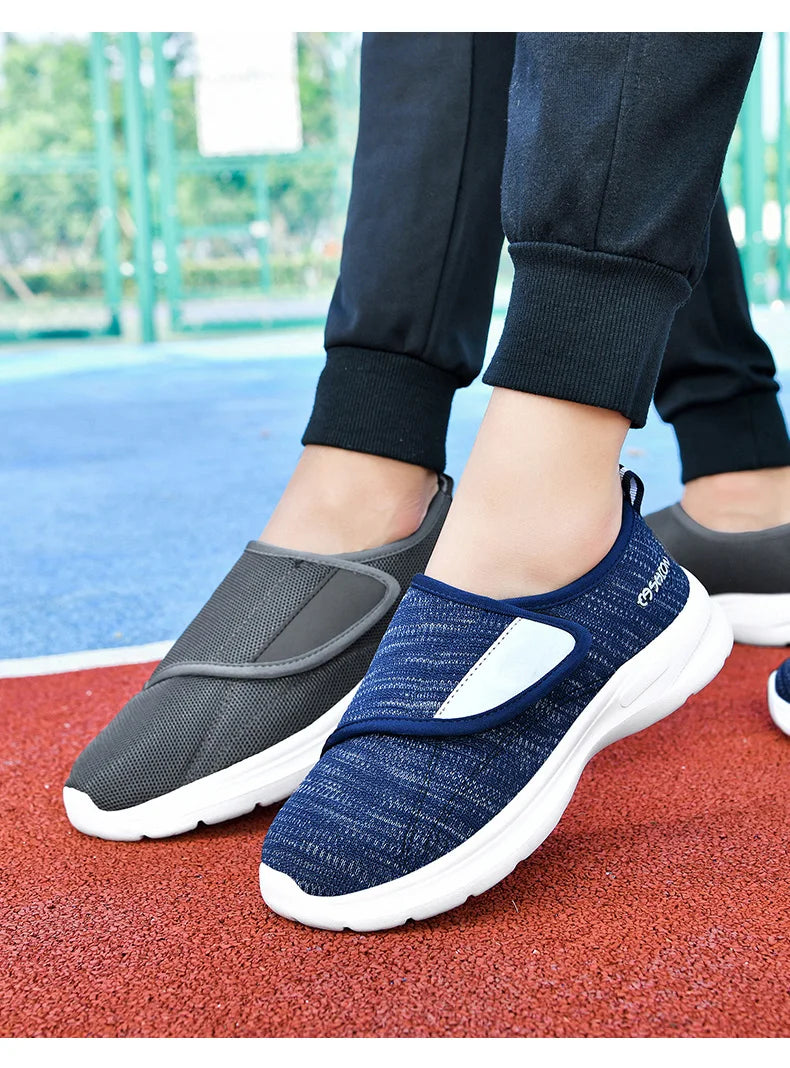 Diabetic Shoes for Men Wide Width Walking Shoes Slip-On Orthopedic Shoes for Swollen Feet Foot Pain Relief Cushion Sneakers