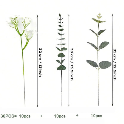 30PCS Artificial Flowers Babys Breath Bouquet Plastic Gypsophila Fake Flower for Wedding Centerpieces Party Home Room Decoration