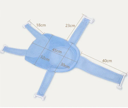 Baby Bath Net Mat Children  Newborn Adjustable Bathtub Pillow Seat Cushion Cross-shaped Anti-slip Bathtub Shower Cradle Bed Seat