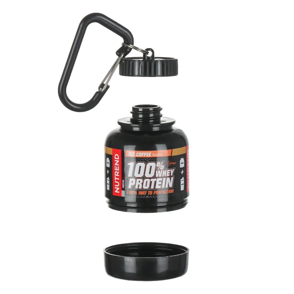 Mini Portable Protein Powder Bottles with Keychain Health Funnel Medicine Bottle Small Water Cup Outdoor Sport Storage