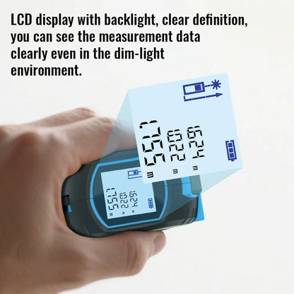 Laser Tape Measure 3 In 1 Digital Tape Measure High Precision Laser Rangefinder Steel Tape Measure