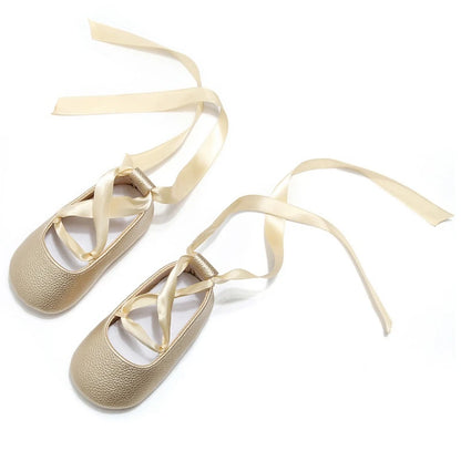 Baby Girls Shoes Non-Slip Rubber Sole Ballet Slippers Princess Dress Wedding Shoes