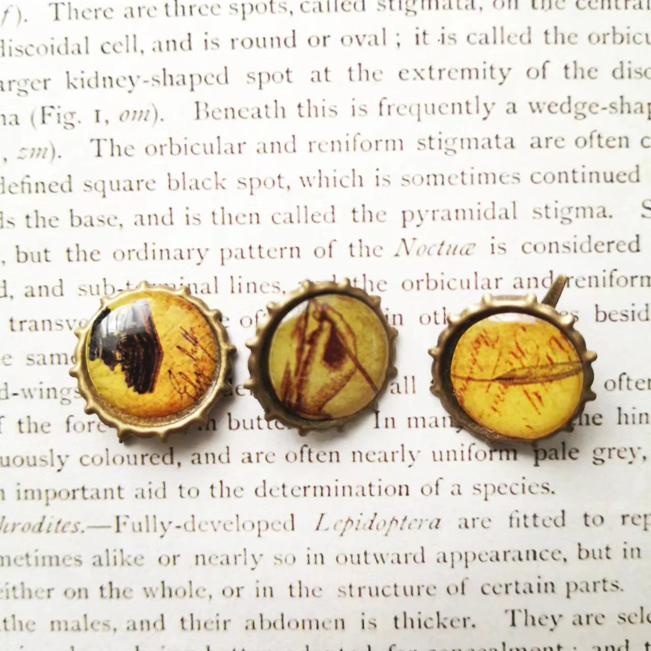 [MET004] 22-26pics Mixed Printing Metal Retro Brads for Scrapbooking Embellishment Decorative Beads Clothes Handmade Crafts