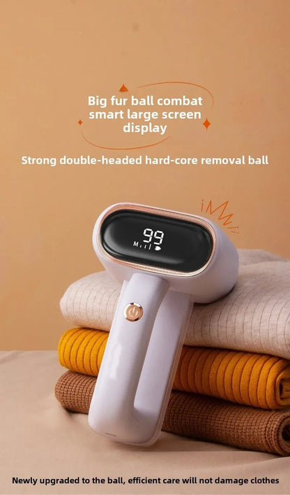 Electric Lint Remover Rechargeable Lint Remover Clothes Sweater Defuzzer Intelligent Digital Display Lint Shaver Trimmer