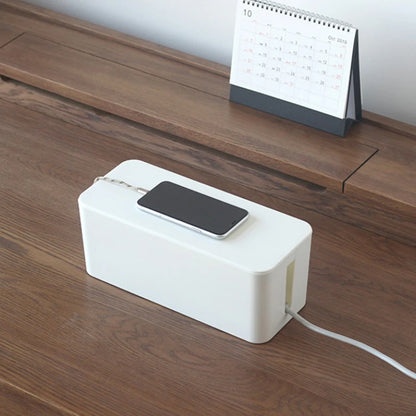 Cable Storage Box Power Board Wire Management Socket Strip Wire Case Dust Charger Socket Organizer Network Bin Charger