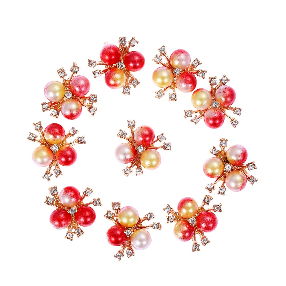 10 PCs 15/20/25MM Round Metal Rhinestone Buttons for Clothing DIY Sewing Accessories Wholesale Luxury Fashion Apparel Decoration