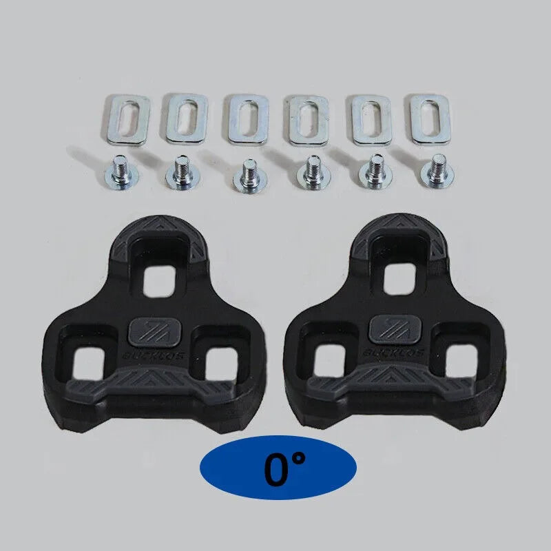 BUCKLOS for LOOK Keo Cleats Float Road Cycling Shoes Pedal Cleats for Look Keo Bike Self Locking Pedal Plate 4.5/9 Degree 1/2pc