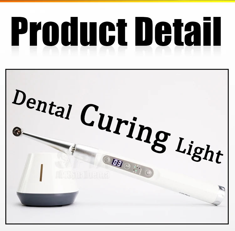 Dental 1 Second Curing Light LED Lamp With Two Intensity Angle Adjustable Utra Long Wavelength Flexible Rotation Design