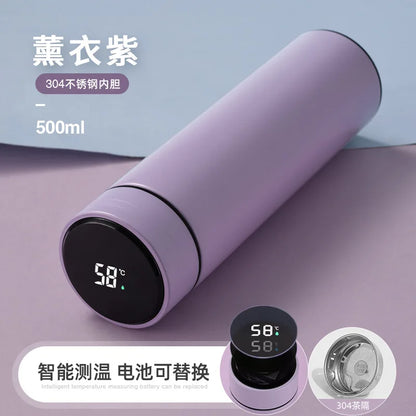 2024 New Temperature Display Thermos Keeps Cold And Heat Thermal Bottle Stainless Steel Thermos For Baby Children Kids Terms