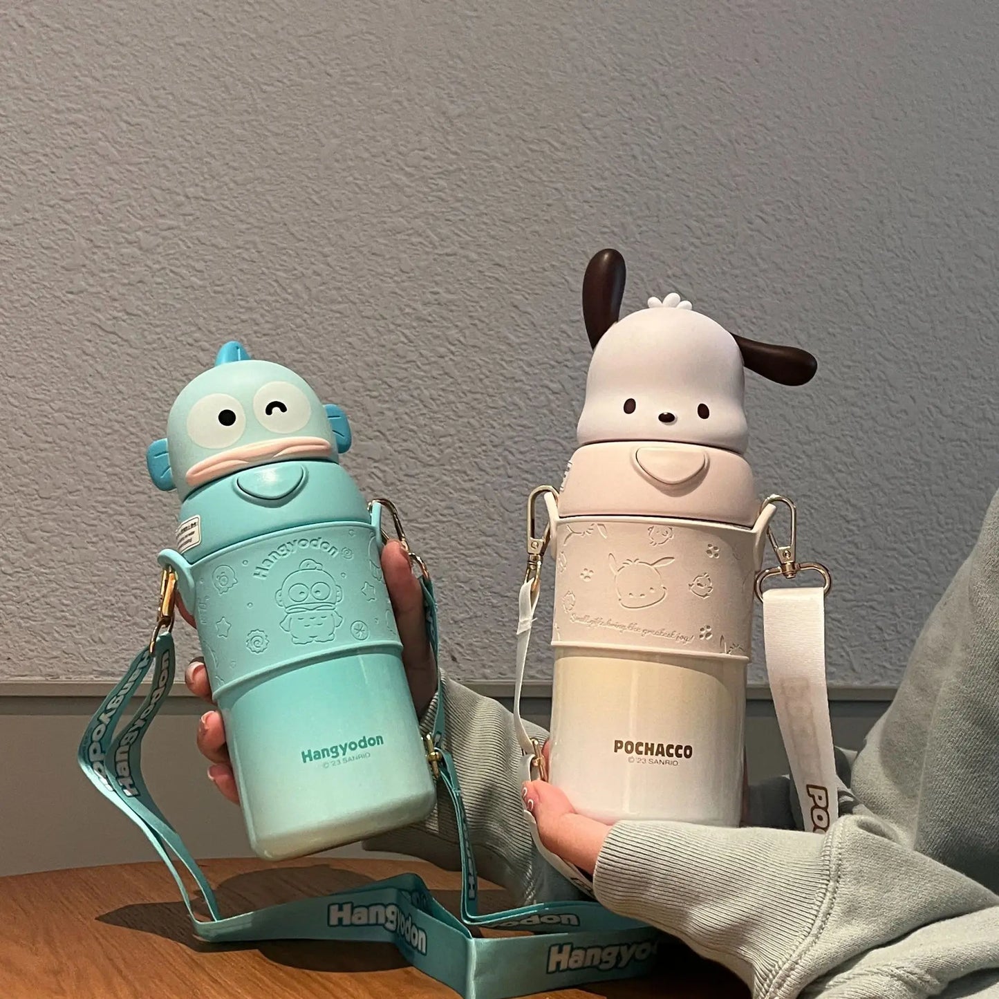 560ml Sanrio Kuromi Stainless Steel 316 Thermos Kawaii Hello Kitty Cinnamoroll Melody Kids Vacuum Flask Water Bottle Tumbler