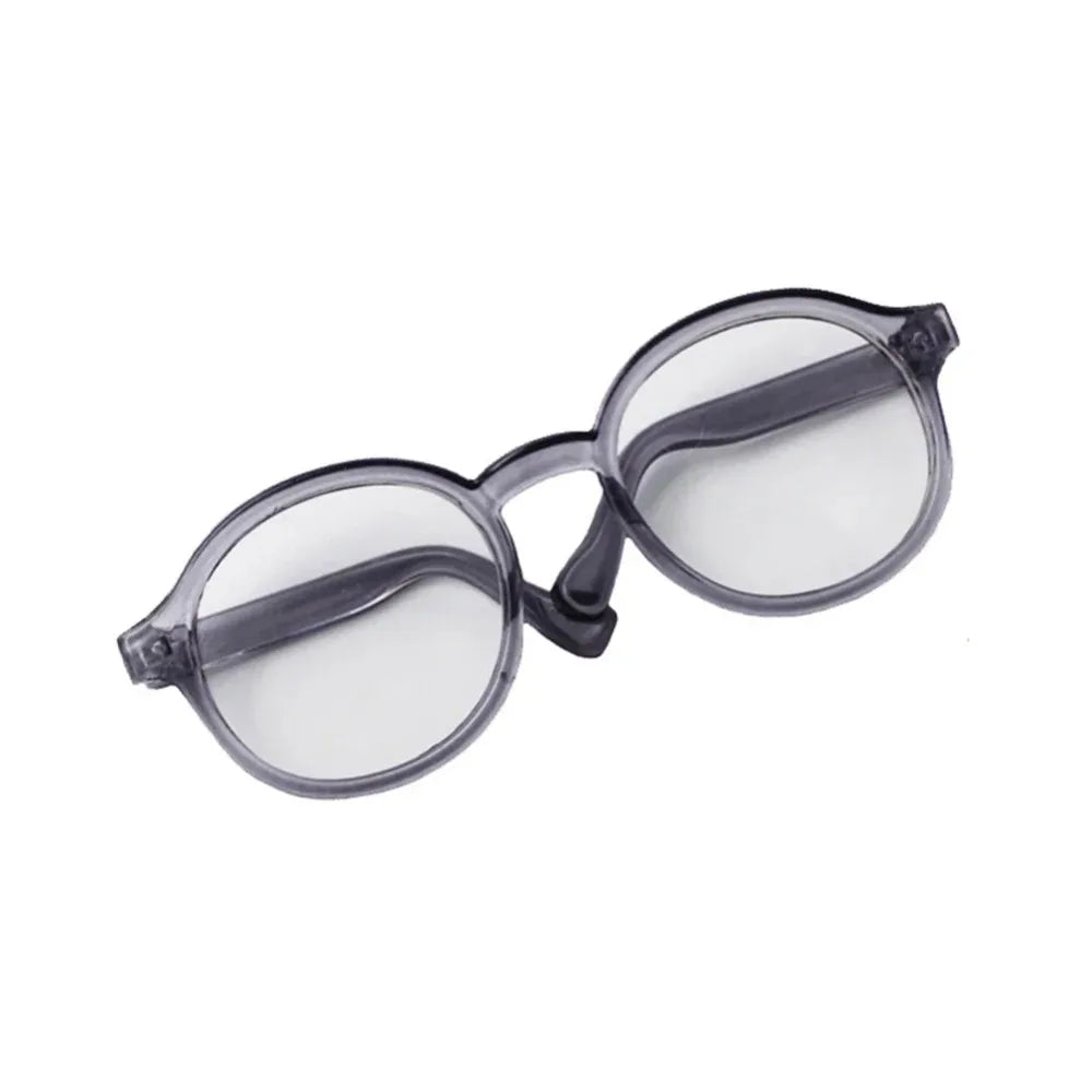 Labubu 6.5cm Transparent Plastic Glasses for 1/8 1/6 1/3 1/4 BJD for Labubu MSD Plush for EXO Doll Sunglasses