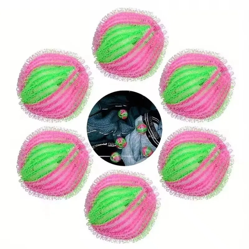 6PCS Pet Hair Remover for Laundry Lint Remover Washing Balls Reusable Dryer Nylon Balls Dogs Cats Hair Lint Remover for Laundry