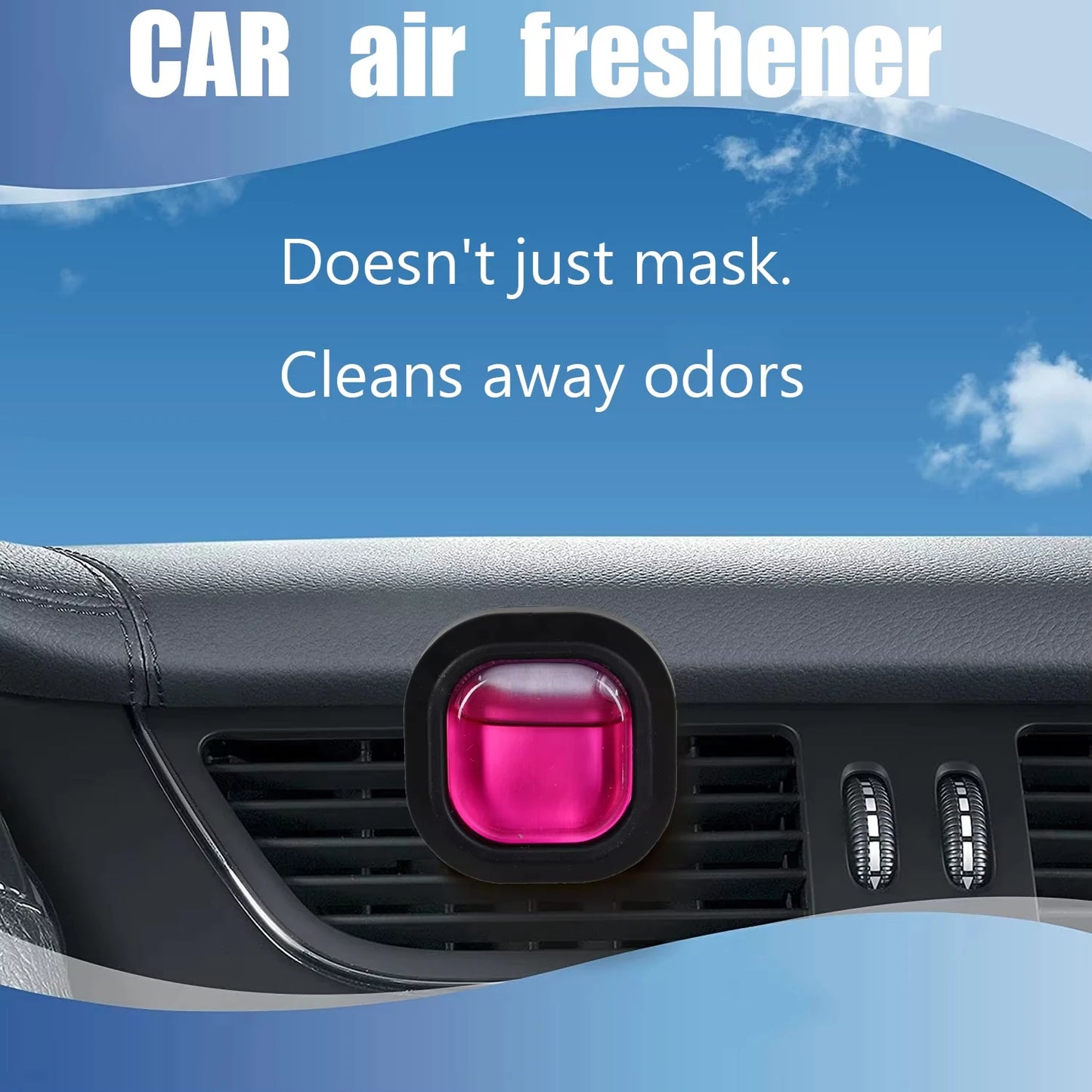 Long-Lasting Car Air Freshener Vent Clip Essential Oil Scented Odor Eliminator 0.14oz Alcohol-Free Fragrance for Fresh Car Smell