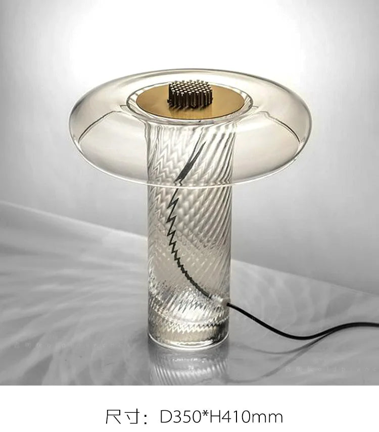 Nordic  personalized twisted glass desk lamp modern LED decorative lamp study bedroom bedside designer Table lamp