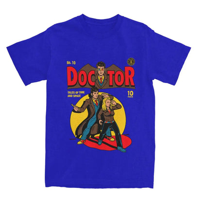 Mens T-Shirt Doctors Who T Shirts Harajuku Godfather Doctors Summer Tees Funny Loose Cotton Tops Plus Size 6XL