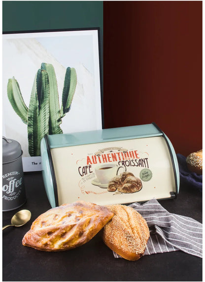 Bread Bin Bread Holder Large Capacity Stainless Steel Bread Box Holder Bin Container Kitchen Storage Organizer Bread Storage Box