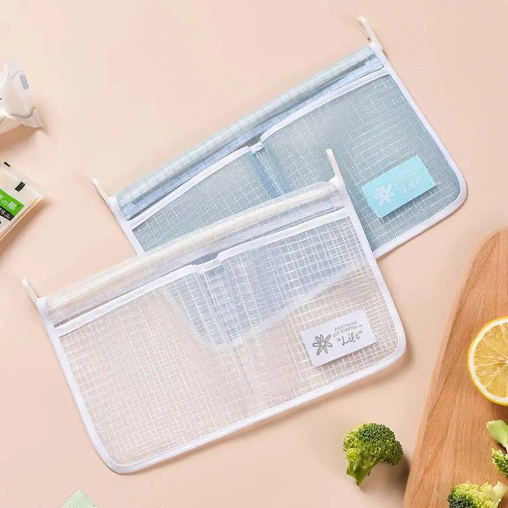 Convenient Hanging Compartment Classification Freezer Household Refrigerator Storage Bag Mesh Bag Fridge Organizer