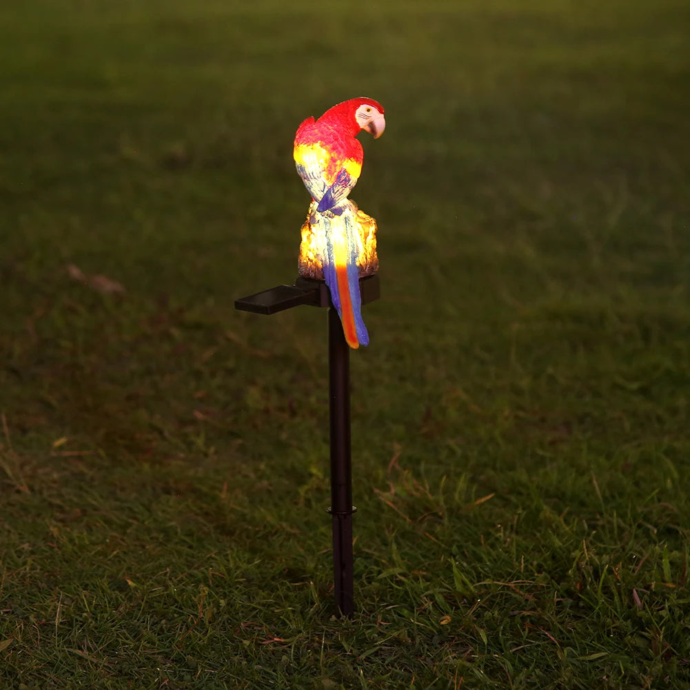 Solar Power LED Parrot Lawn Light Outdoor Waterproof Garden Yard Decorative Lamp