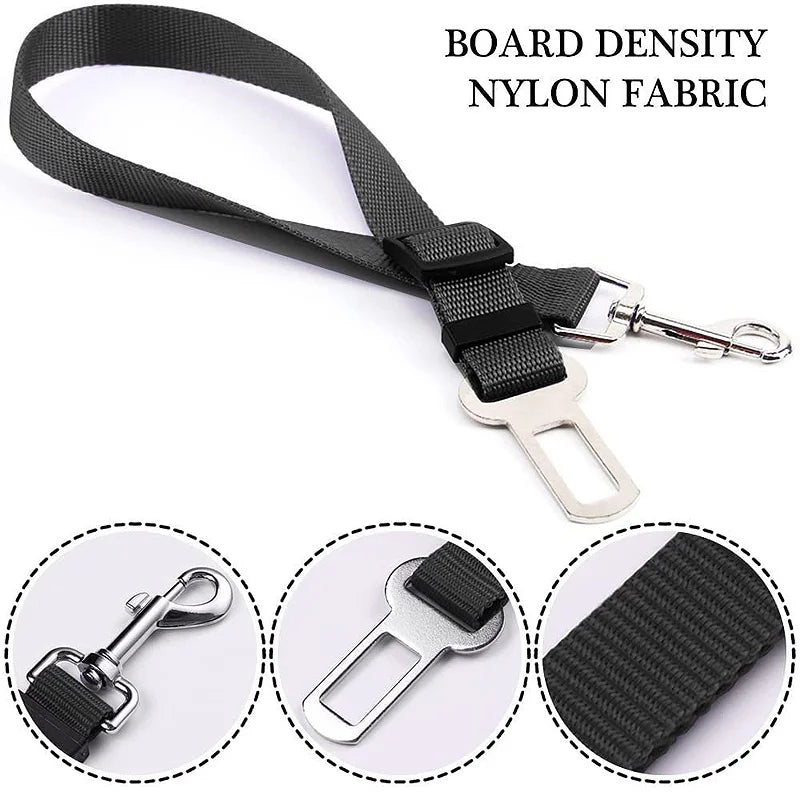 Pet Cat Dog Car Seat Belt Adjustable Safety Travel Clip Reflective Elastic Traction Rope French Bulldog Dog Accessories Supplies