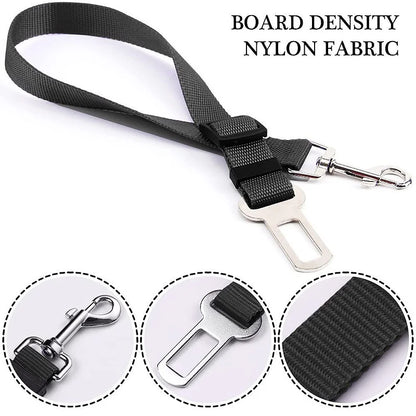 Pet Cat Dog Car Seat Belt Adjustable Safety Travel Clip Reflective Elastic Traction Rope French Bulldog Dog Accessories Supplies