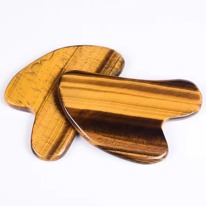 Tiger Eye Face Gua Sha Tool Skin Care Body Eye Natural Crystal Mineral Stone Massager Health Beauty Lifting And Firming