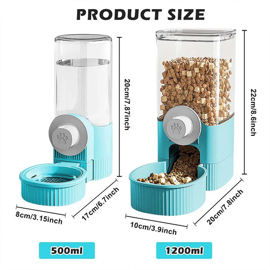 Hanging Automatic Pet Food Feeder/Water Dispenser Gravity Cat Auto Feeder Waterer Set Pet Feeding Product For Puppy Cats Rabbit