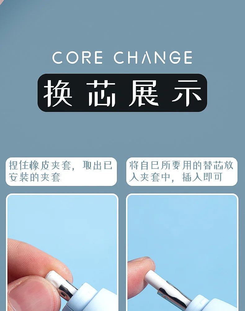 Electric Eraser Art Drawing Eraser Highlight Sketch Eraser for Students with Refills Correction Supplies Stationery