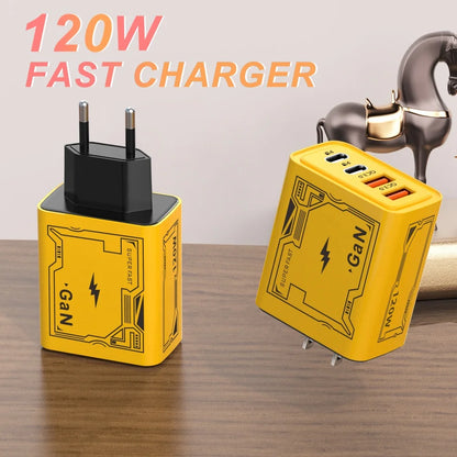 Total 120W GaN Charger For Xiaomi Fast Charging Type C QC3.0 Adapter iphone Samsung Huawei Xiaomi OPPO Realme Phone Charger