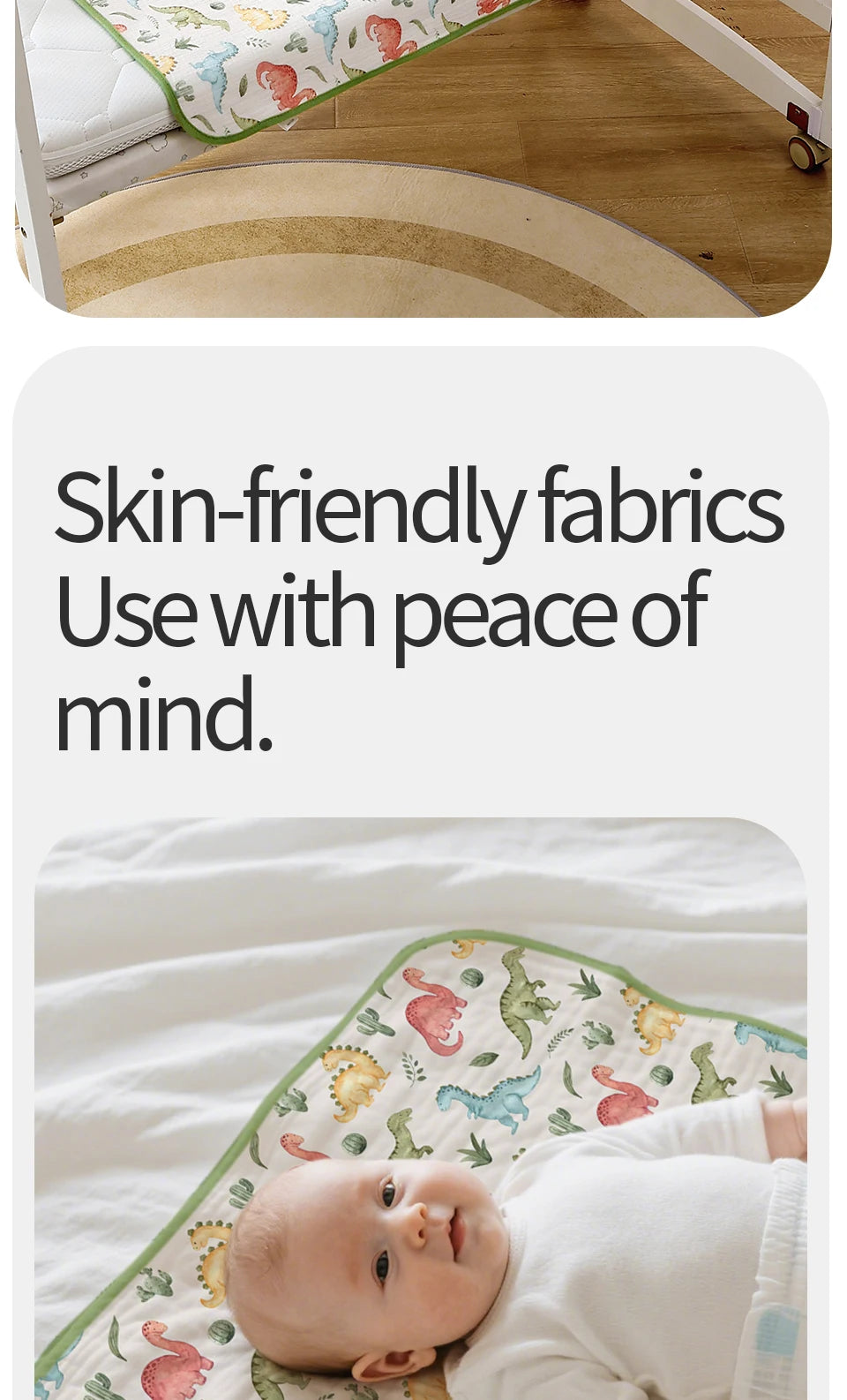 Elinfant S/M/L Size Portable Diaper Changing Mat,Waterproof Foldable Baby Changing Pad,Bedding, Mattress, Replacement cover