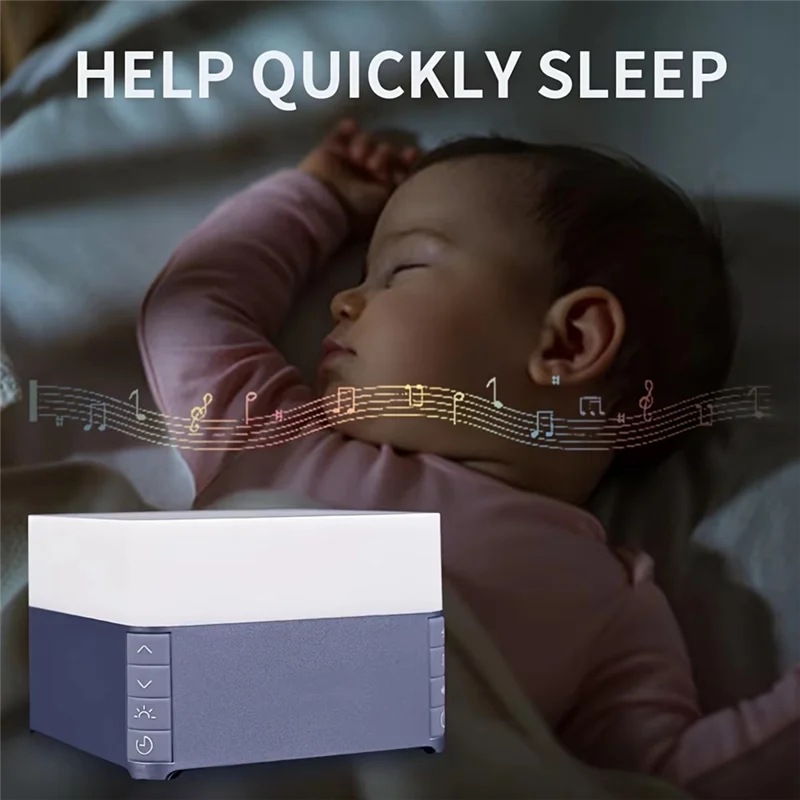 DIGIT-White Noise Machine Baby Audlt Sleep Aid 39 Songs Soothing Sounds With Soft Night Light Timer Noise Player