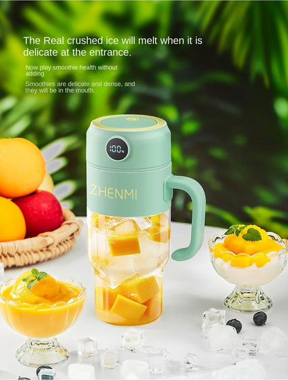 Portable Multifunction Fruit Juicer Blender 10 Blade Mini Ice Blender Smoothie Maker USB Charging Wireless Juice Extractor