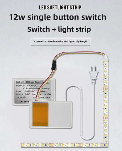 Salon Smart Mirror Light Sensor Switch Set 12V LED Light Bathroom Mirror Touch Switch Dimmer