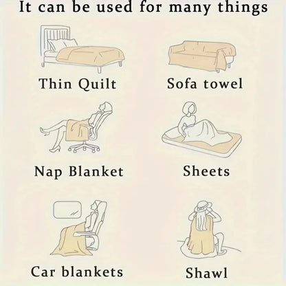 Winter Thick Warm Fleece Blanket Lightweight Luxury Solid Color Multifunctional Rabbit Fleece Blanket Bedroom Living Room Blanke