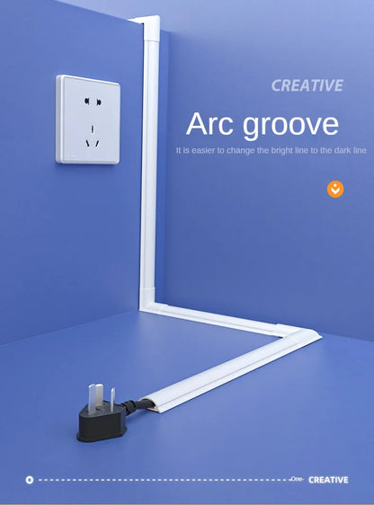 Home Office Data Line Fixed Box Finishing Storage Box Family Wall Cable Sleeve Management Organizer Protector Track Storage Box