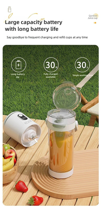 New Portable Juice Blender 600ml 12 Blades Fast Blending USB Rechargeable For Outdoor Milkshake Smoothie Electric Blender