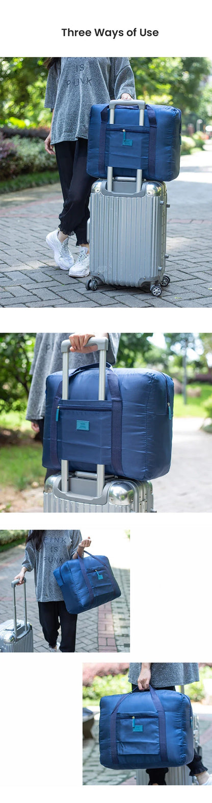 Foldable Travel Bag Lightweight Traveling Duffel Bag for Women Men Tote Bag Carry on Luggage Bags Weekender Overnight Bags