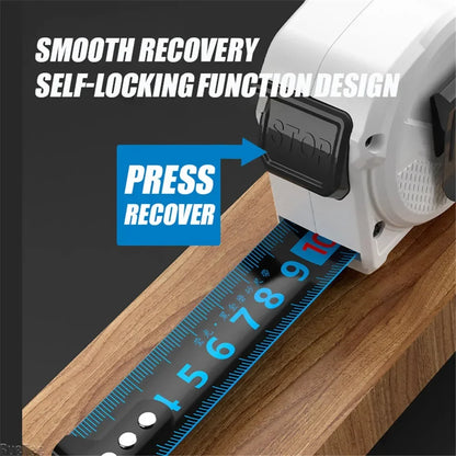 Automatic Locking Anti-cut Hand Blue Laser Digital Tape Measure Measuring Tape Retractable for Electrician Man Gift