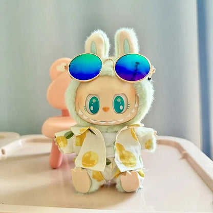Labubu doll costume, beach-style monkey, Labubu Idol V1 V2, doll costume accessories, 15/17cm universal doll.